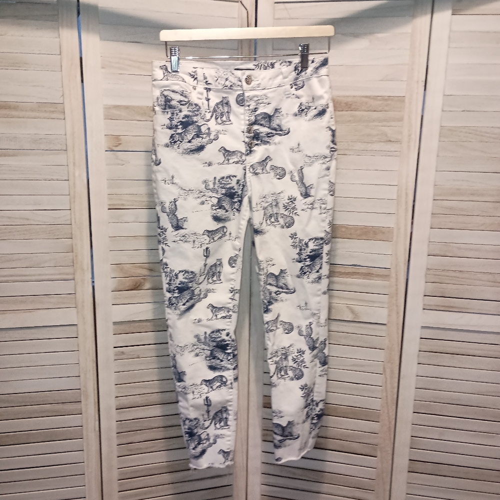Women's Animal Print Jeans Size S Wild Fable
